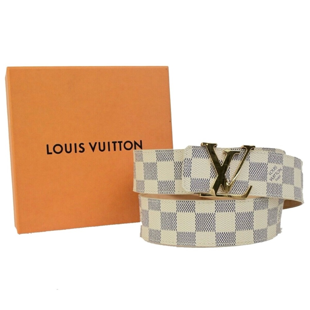 Louis Vuitton ‘Damier Azur C90’ White Belt